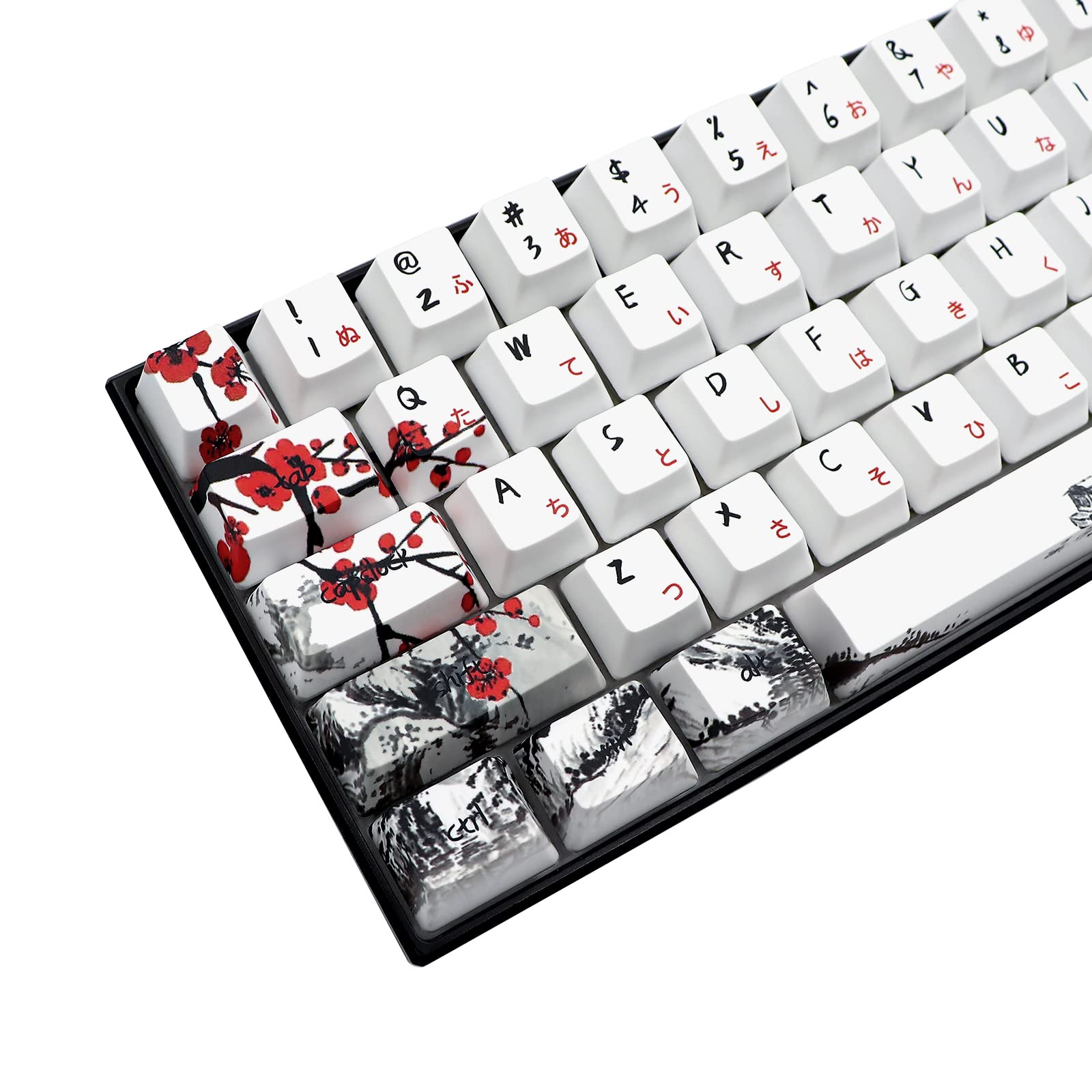 Amazon.com: JSJT Custom Keycap-Keycaps 60 Percent Suitable for  GK61/GK64/RK61/Anne /ALT61 Mechanical Keyboards 71 Key with Japanese Font  Set OEM Profile PBT Keycaps with Keycap Puller (Plum Blossom Keycaps) :  Electronics